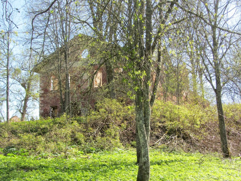 Усадебные постройки на  реке Вруде в  Редкино