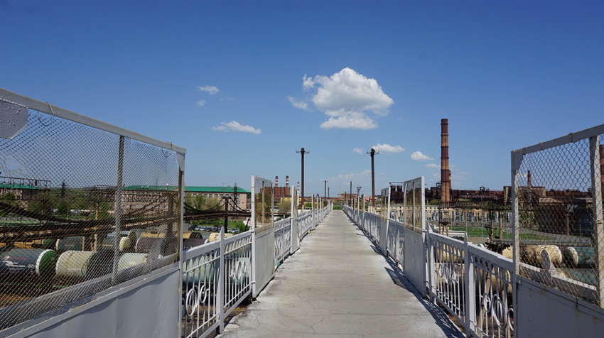 Вход на территорию Никелькомбината.