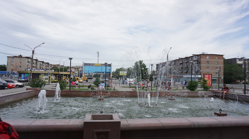 Красивый фонтан.