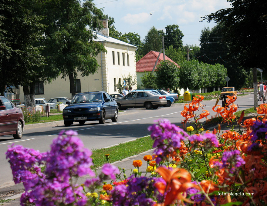 Паричи ул. Леухина в центре.