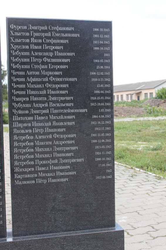 Маслова Пристань. Памятник землякам, не вернувшимся с войны.