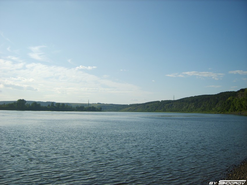 Река Томь в селе Журавлево