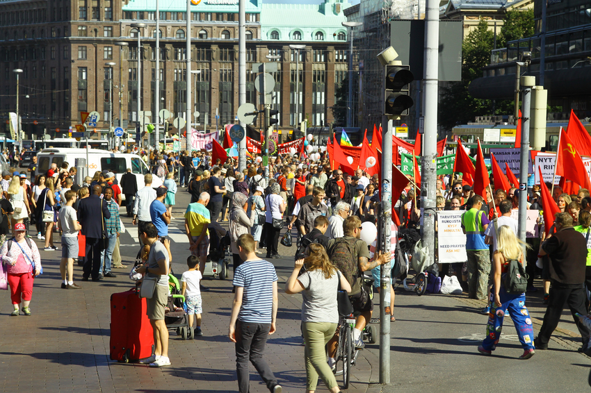 На улицах Хельсинки