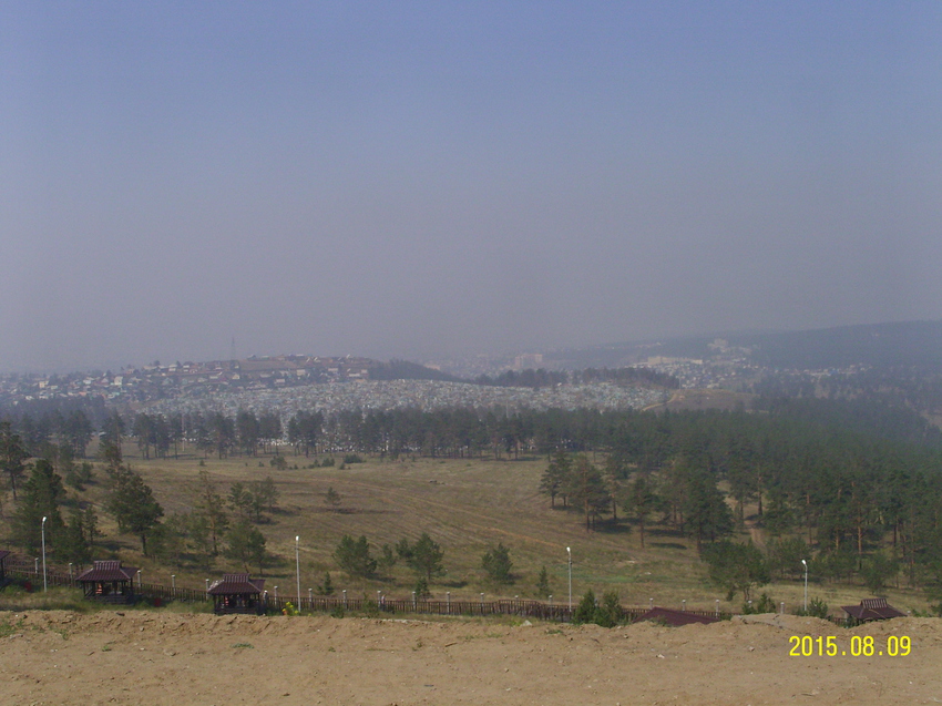 Вид на город у дацана &quot;Ринпоче Багша&quot; в Улан-Удэ