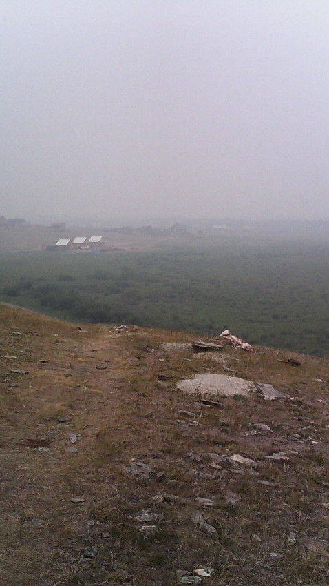 Деревня Сарма. Вид с возвышенности у Хужир-Нугайского залива