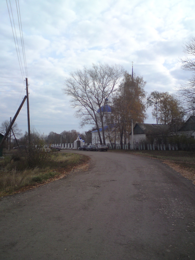 Село Архарово. Вид на храм Покрова Пресвятой Богородицы