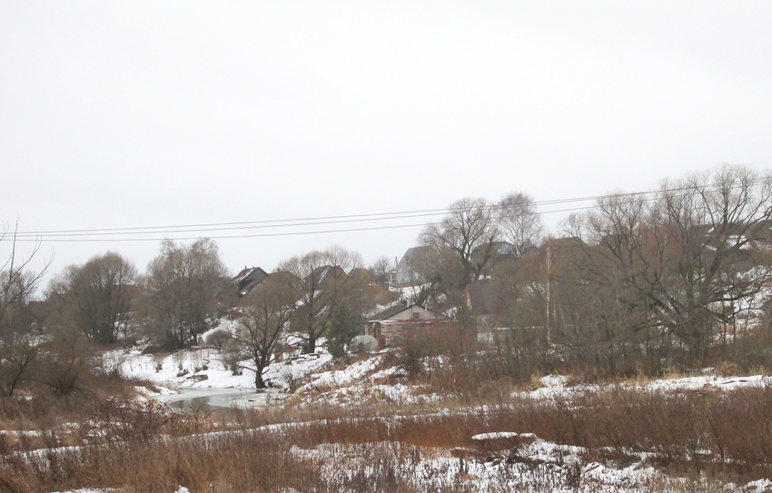 Вид на Теханово от дороги.