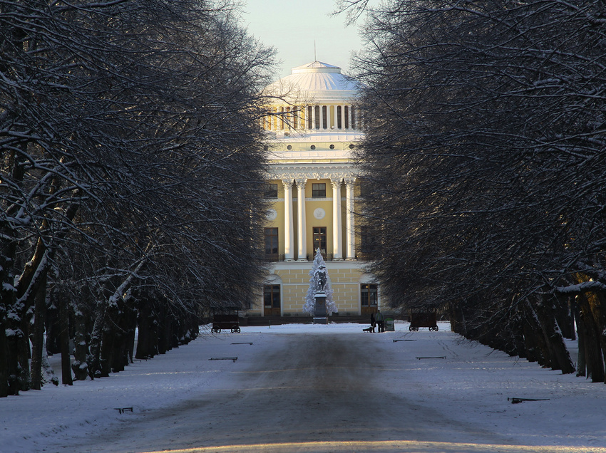 Вид на Павловский дворец