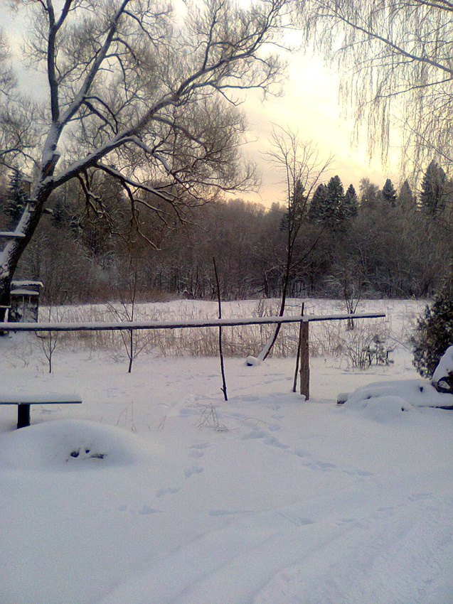 Зимний закат в Пирютино