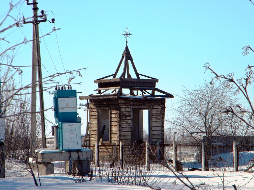 Сгоревшая часовня в селе Новоуколово