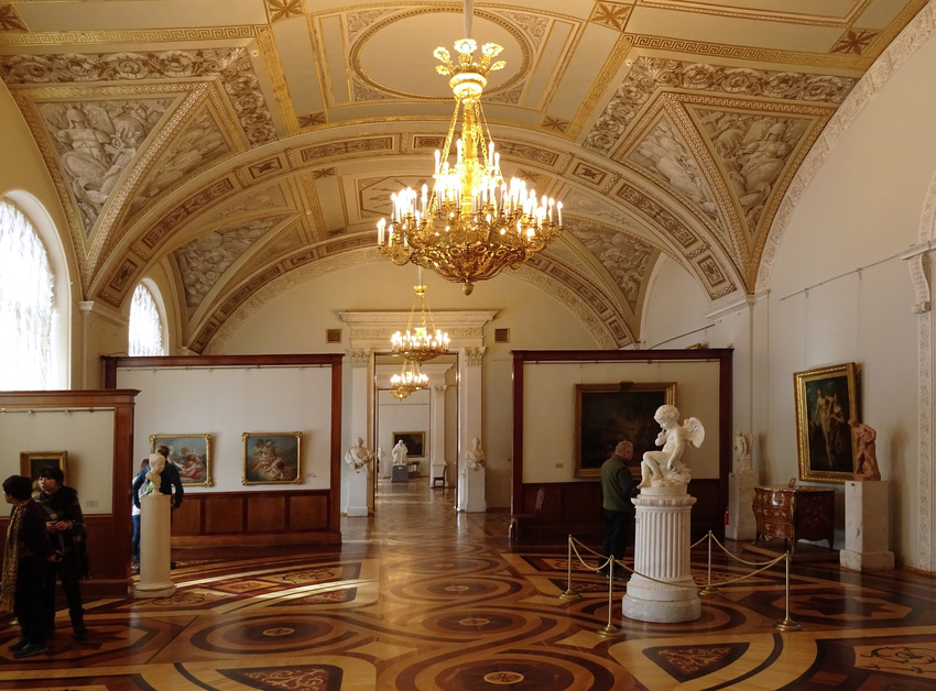 Эрмитаж. Зал искусства Франции 18 века.