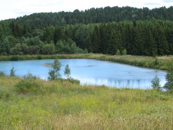 голубое озеро (запруда у верхнего родника)