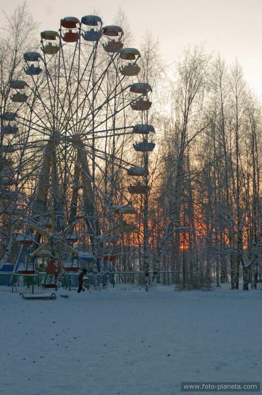 морозное утро в парке им. Пушкина
