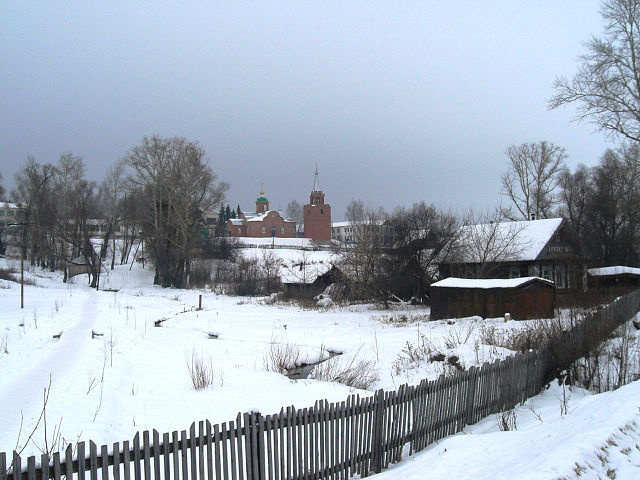 Зимний пейзаж села Тобурданово