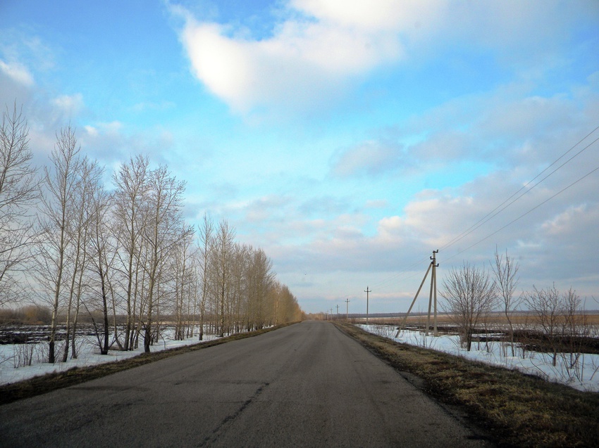 Дорога в село Красное