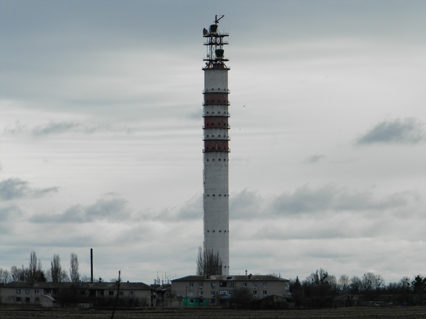 Радиорелейная станция РРС-19.Железобетоння башня 105м.Радиорелейная линия Москва-Симферополь.