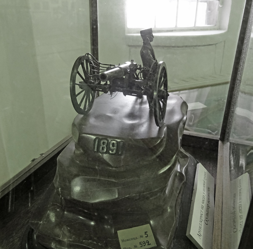 Музей артиллерии, инженерных войск и войск связи. Зал истории артиллерии с середины 19 века до 1917 года.