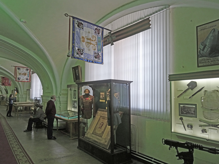 Музей артиллерии, инженерных войск и войск связи. Зал истории артиллерии с середины 19 века до 1917 года.