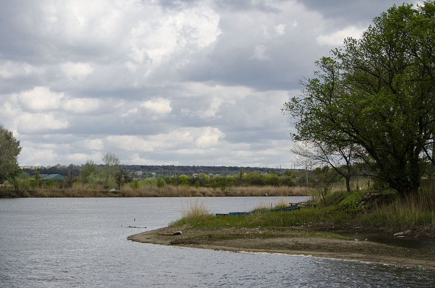 река Северский Донец. Вид на левый берег.