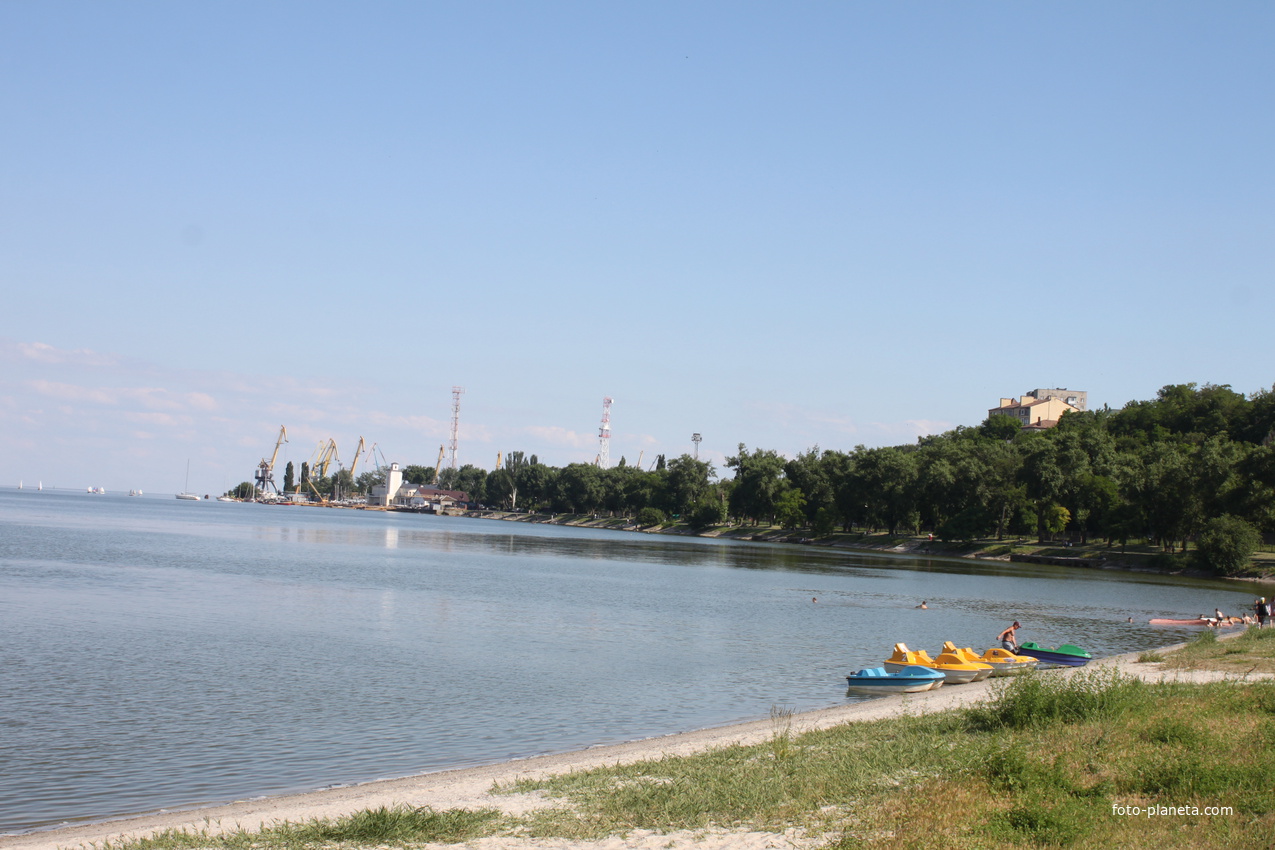 Таганрог. Вид на море с Пушкинской набережной.