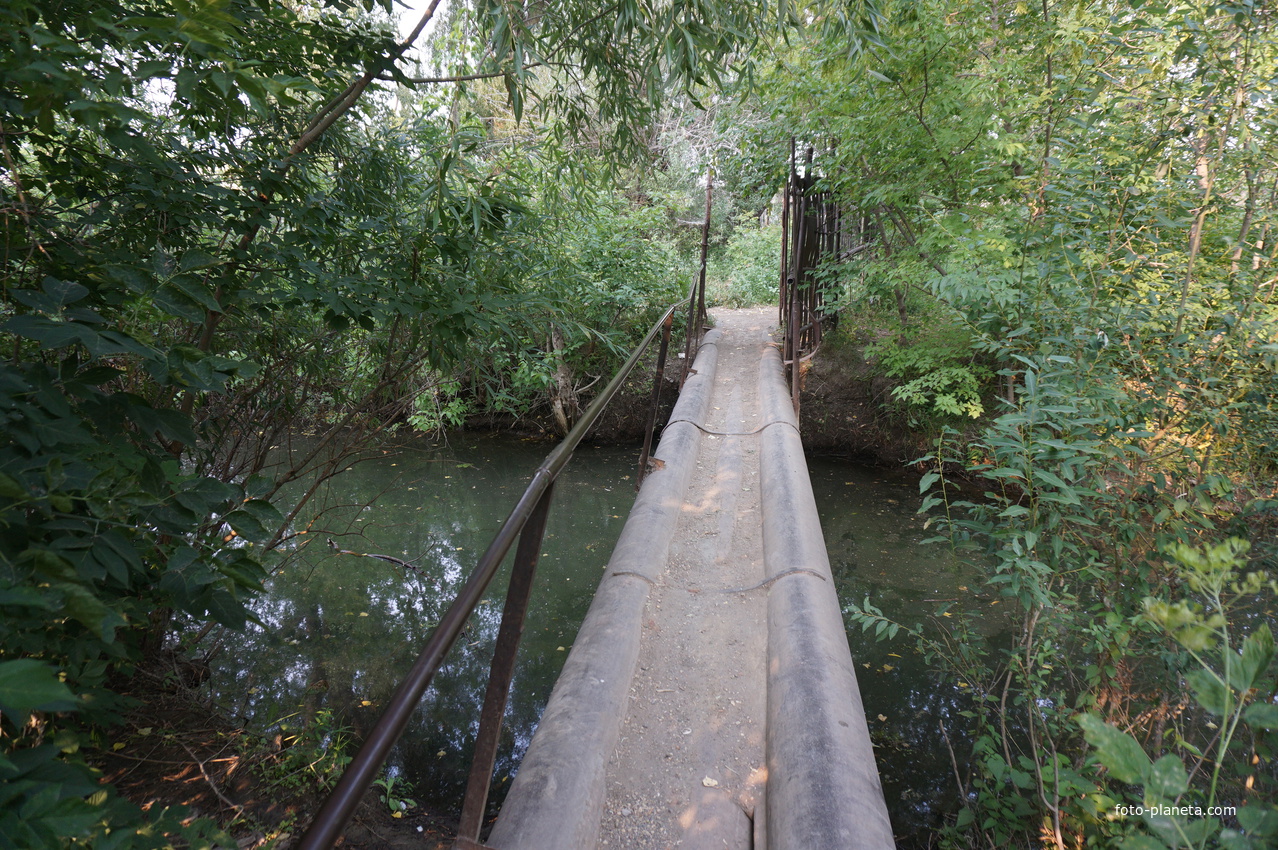 Пешеходный мост через речку Елшанку.