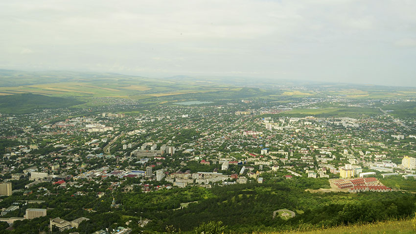 Вид на Пятигорск с горы Машук. 2014г.