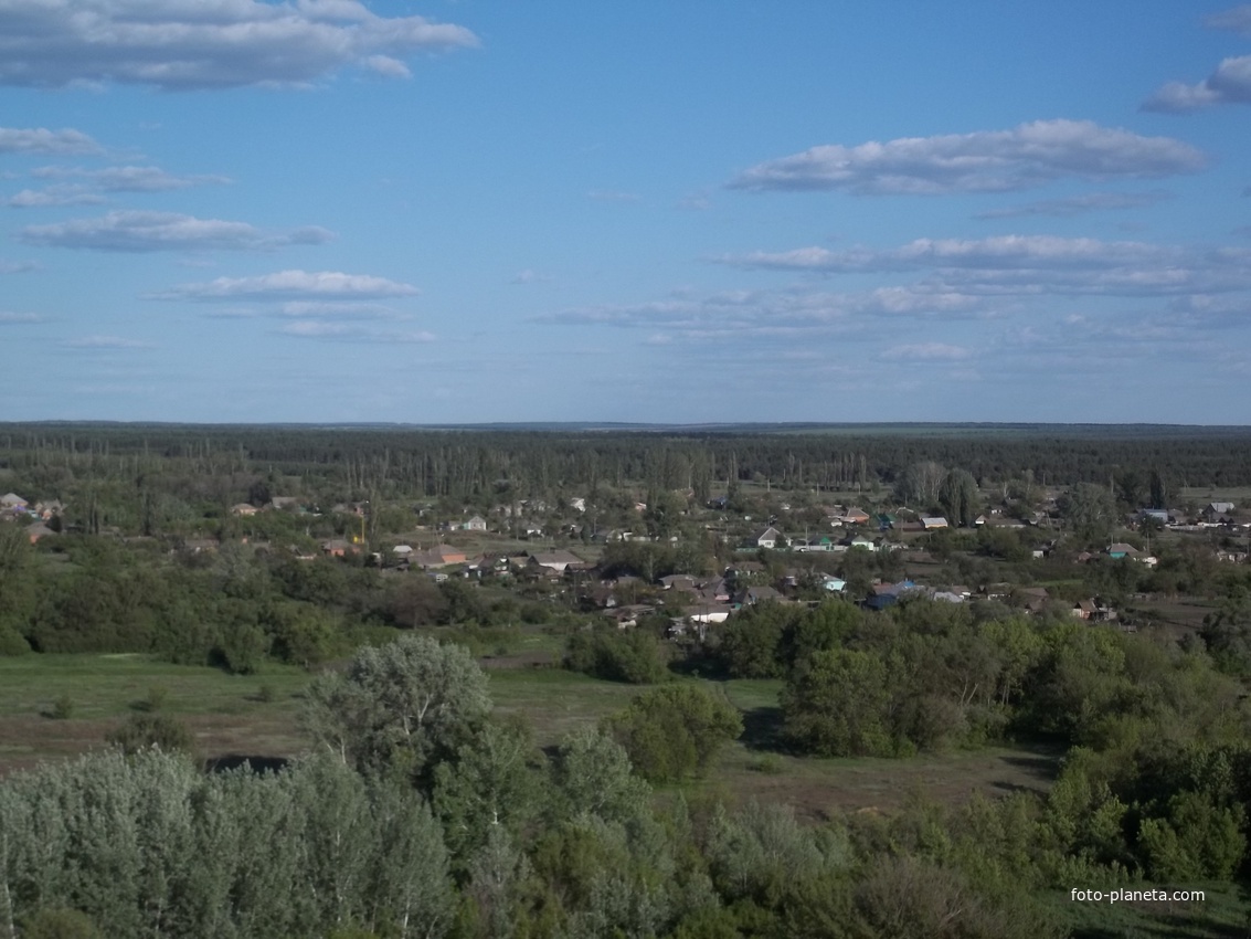 Вид с горы на село Ольховый-Рог
