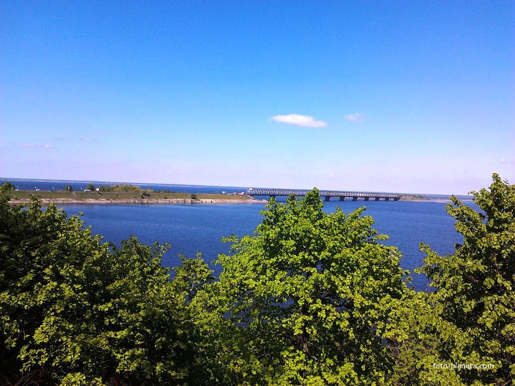 Черкаси,вид на Дніпро з парку Юбілейний (50-річчя Жовтня)