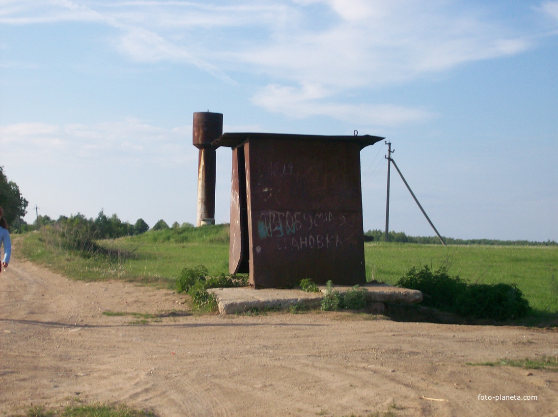 Остановка в деревне Меревское