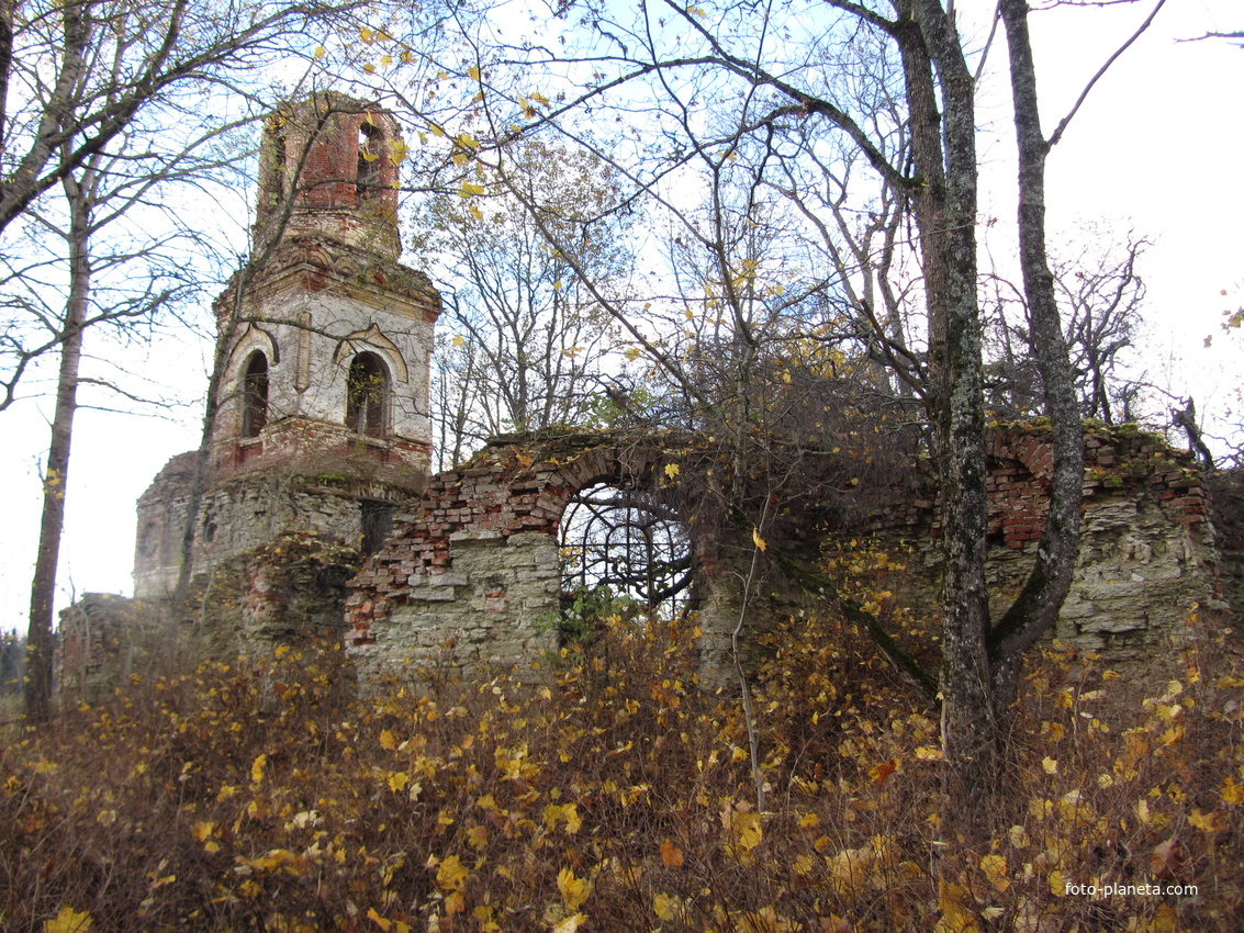 Медуши. Церковь Троицы Живоначальной. Руины
