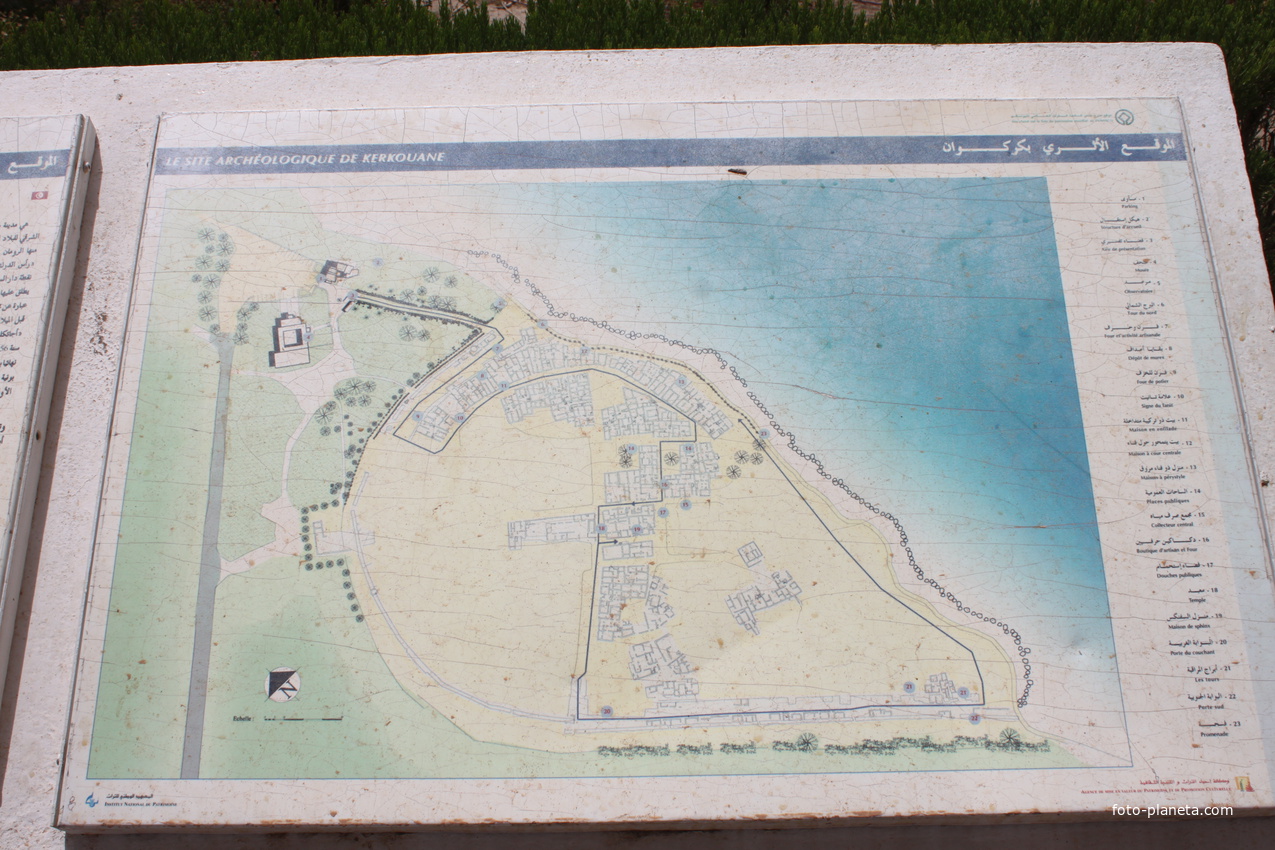 Керкуан. Карта древнего пунического города.