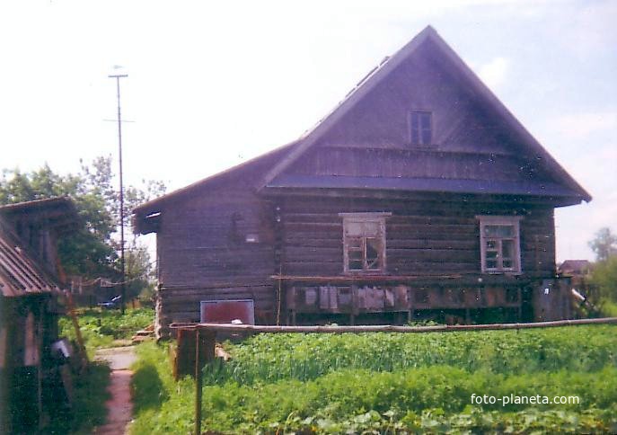 Дом жительницы посёлка Тёсово (Рогавка) Галины, 7 июля 2000 года.