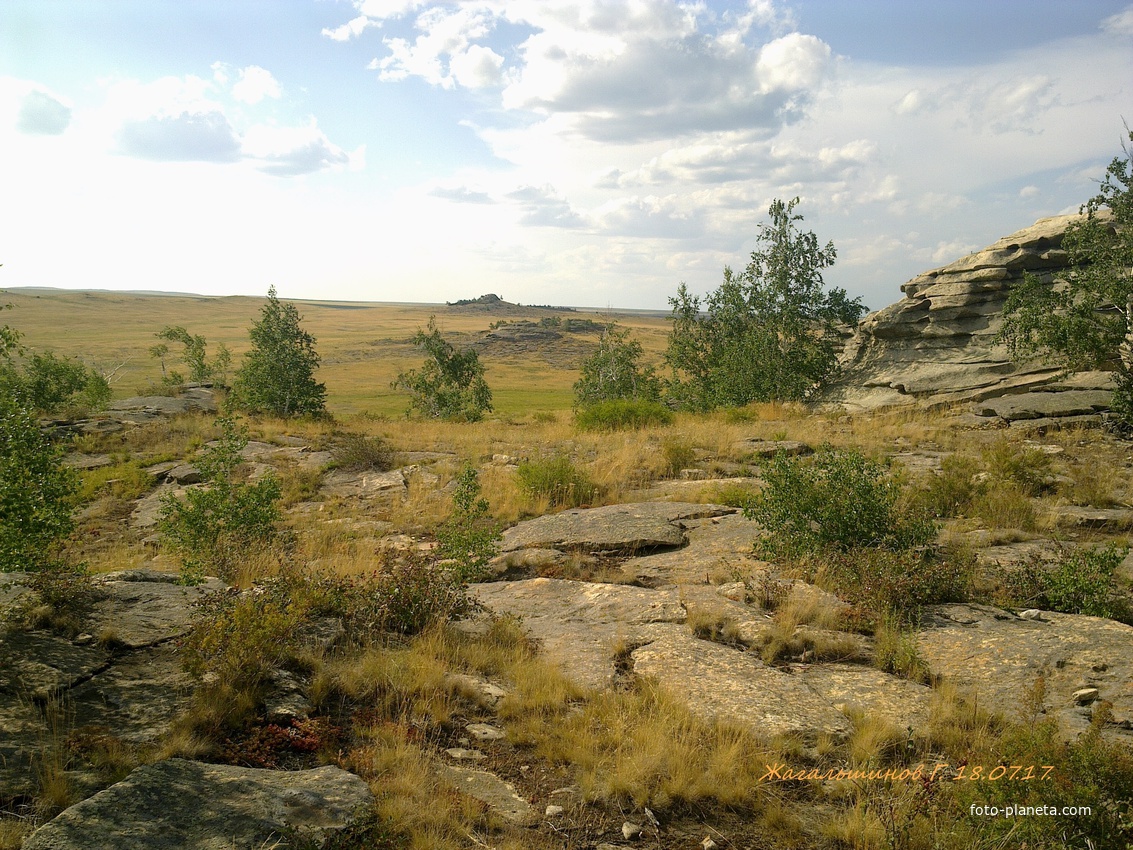 В степи Карабутака.