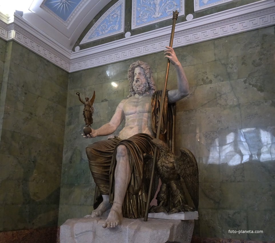 Юпитер это бог. «Зевс Олимпийский» скульптор Фидий. Статуя Зевса в Эрмитаже. Скульптура Фидия Зевс. Скульптор Фидий статуя Зевса.