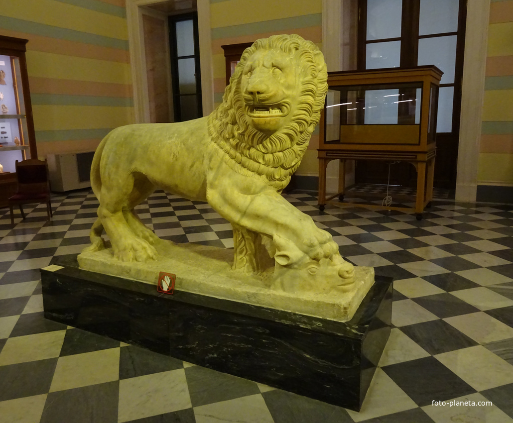 Зал культуры и искусства античных городов Северного Причерноморья. Скульптура льва.