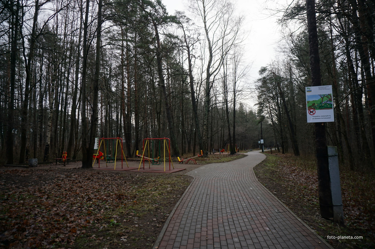 В сквере Чернобыльцев.