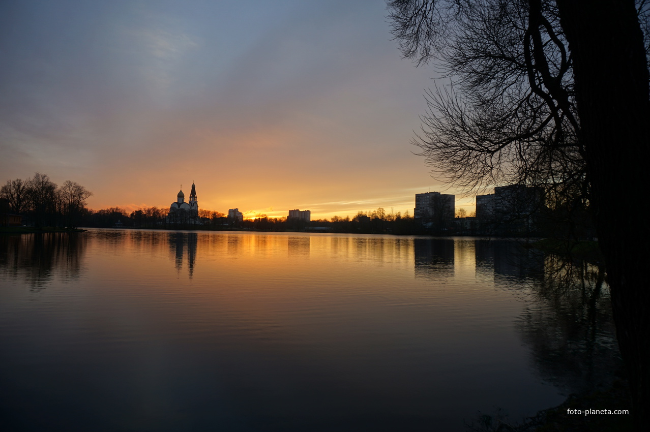 Закат солнца в Сестрорецке.