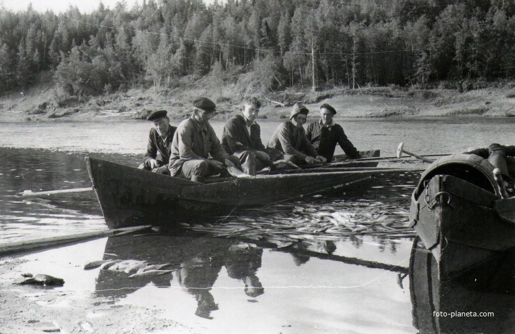 Акимская бригада рыбаков.р.Ижма.1963г